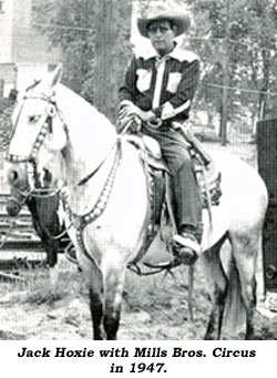 Jack Hoxie with Mills Bros. Circus in 1947.