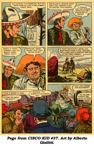 Page from CISCO KID #37. Art by Alberto Giolitti.