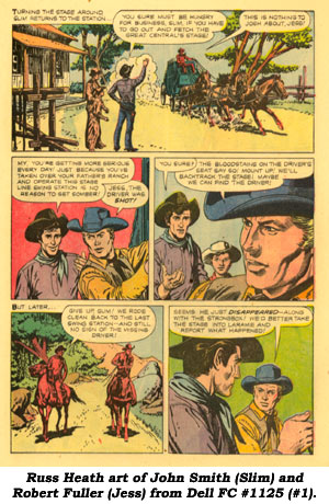 Russ Heath art of John Smith (Slim) and Robert Fuller (Jess) from Dell FC #1225 (#1).