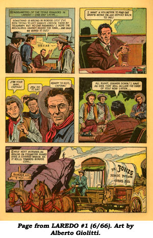 Page from LAREDO #1 (6/66). Art by Alberto Giolitti.