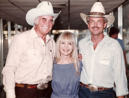 Sunset Carson, Susan Oliver and Sunset’s son Michael at a 1980s Memphis Film Festival. (Thanx to Bobby Copeland.)