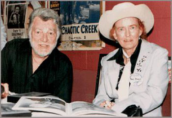 Lash LaRue and Reno Browne at Charlotte Film Festival.