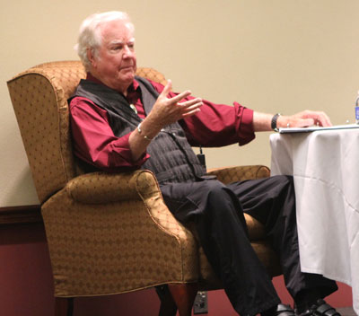 James Best delighted the full house Friday night audience with his stories and recollections of his fabulous career. He incorporated film clips from many of his movies and TV shows.