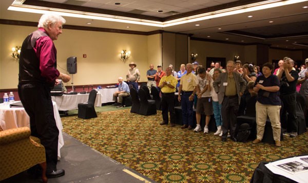 James Best takes a bow to the audience’s standing ovation.