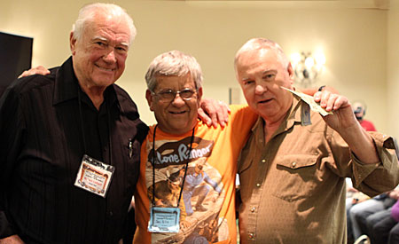 WC’s Boyd Magers and Robert Colbert congratulate trivia contest winner (for the second year in a row) Don Ellis. He wins $100 and a year’s subscription to WESTERN CLIPPINGS.