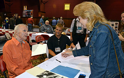 Robert Conrad talks with fans.