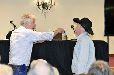 Bob Fuller and friend Tony Gill demonstrate camera techniques for stunt fighting.