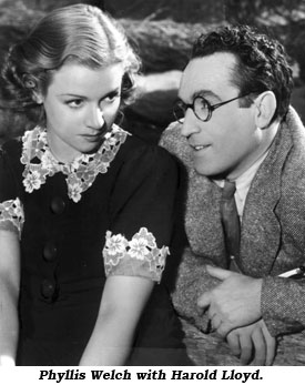 Phyllis Welch with Harold Lloyd.