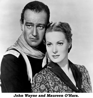 John Wayne and Maureen O'Hara.