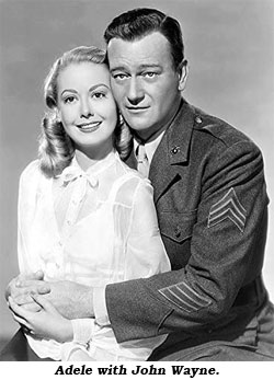 Adele with John Wayne.