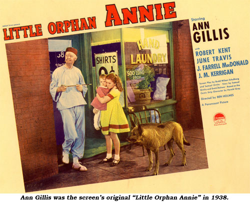 Ann Gillis was the screen's original "Little Orphan Annie" in 1938.