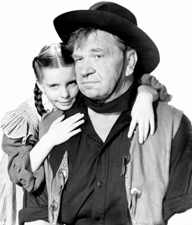 Margaret O'Brien with Wallace Beery in "Bad Bascomb".