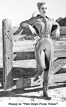 Penny Edwards in "Two Guys from Texas".