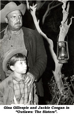 Gina Gillespie and Jackie Coogan in "Outlaws: The Sisters".