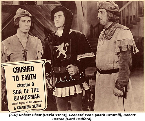 (L-R) Robert Shaw (David Trent), Leonard Penn (Mark Crowell), Robert Barron (Lord Bedford.)