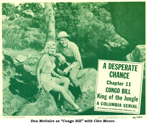 Don McGuire as Congo Bill with Cleon Moore in Chapter 11 of "Congo Bill".