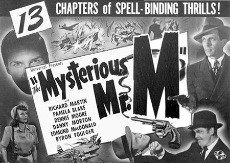 Title card for "The Mysterious Mr. M" ('46).