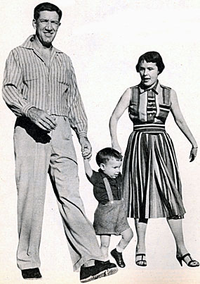 Paladin...Richard Boone with his wife Mary Claire and son Peter in late 1955.