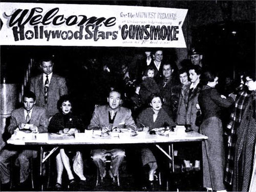 Audie Murphy and Susan Cabot promoting “Gunsmoke” (‘53 U-I) in Waterloo, Michigan. (Thanx to Billy Holcomb.) 