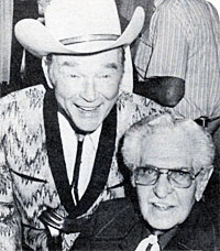 Roy Rogers and Bob Steele at a honorarium for Steele in L.A. in August 1986. 