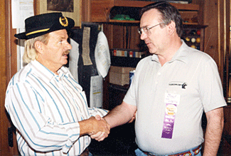 Boyd Magers of WESTERN CLIPPINGS welcomes “Rin Tin Tin” star Lee Aaker to his first film festival. While booking Western stars for several festivals I located the reclusive Lee Aaker in the mid-‘90s and brought him to the Toulumne Wild West Film Fest in Sonora, CA. 