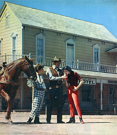 TV Western stars with the ladies...John Payne of "Restless Gun". 