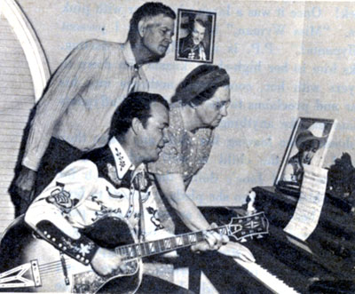 Roy Rogers takes a little musical break with Maw and Paw (Grace Stafford and Dallas McKennon) of the “Maw and Paw” Walter Lantz cartoon series in ‘53. McKennon later played Cincinnatus on “Daniel Boone” and Stafford was Lantz's wife. Both were active in voice-over work for years.