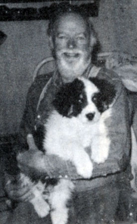 Bob Baker and his dog Tip at their home in Camp Verde, AZ, in 1972.