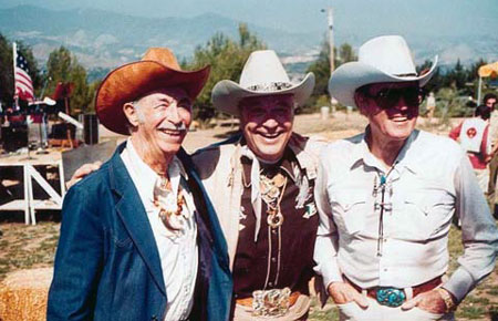 Three great senior citizen western stars: Eddie Dean, Monte Hale, Clayton Moore. (Thanx to Pat Shields.)