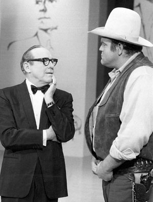 Dan “Hoss” Blocker guests on “Jack Benny’s Birthday Special” (5/21/69).