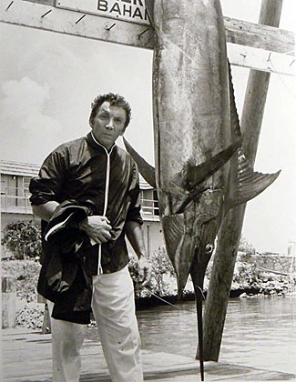 “The High Chaparral”’s; Uncle Buck (Cameron Mitchell) turned fisherman in the Bahamas and caught a big one. (Thanx to Marianne Ritner-Holmes.)