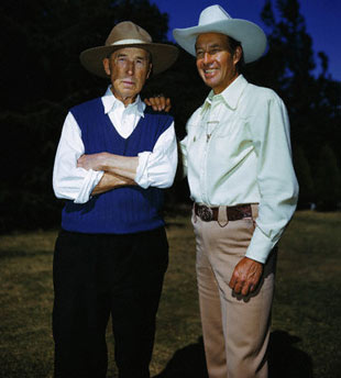 William S. Hart and Will Bill Elliott. Elliott revered Hart and molded his screen presence after Hart. (Photo courtesy Bruce Hickey of Australia.)