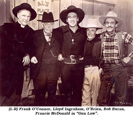 (L-R) Frank O'Connor, Lloyd Ingraham, O'Brien, Bob Burns, Francis McDonald in "Gun Law".