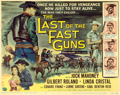 Poster for "The Last of the Fast Guns" starring Jock Mahoney.